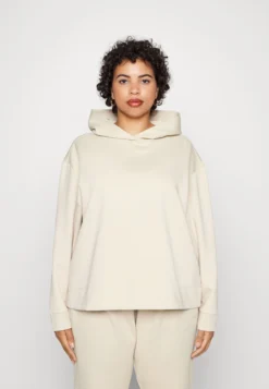 Calvin Klein Micro Logo Hoodie - Sweater - White Clay