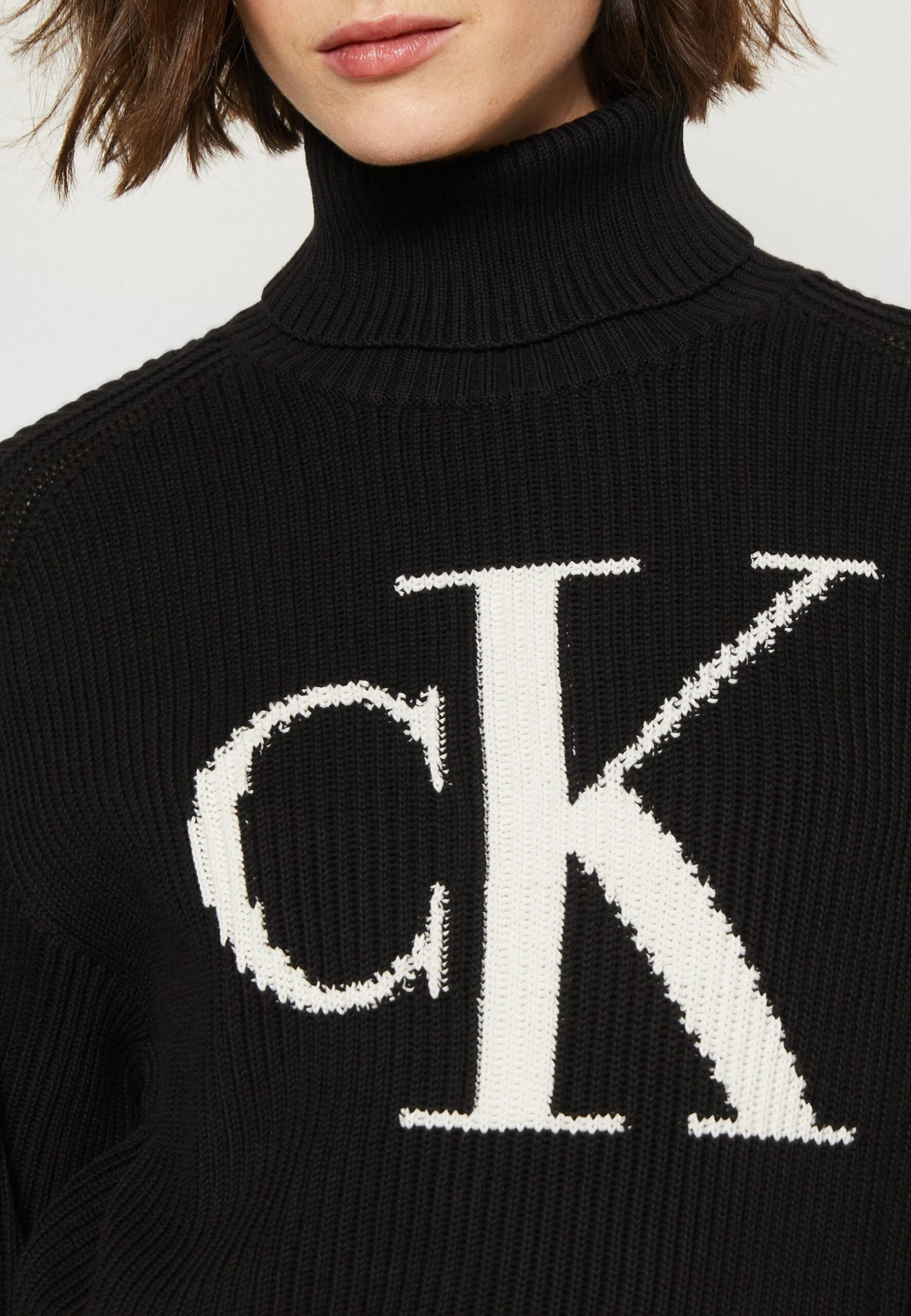 Calvin Klein Jeans Blown Up Loose Sweater - Trui - Black - Afbeelding 6