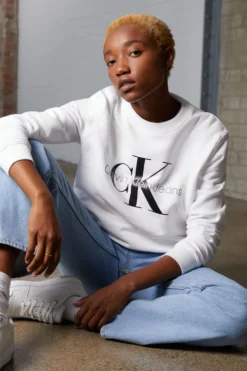 Calvin Klein Jeans Core Monogram - Sweater - Bright White