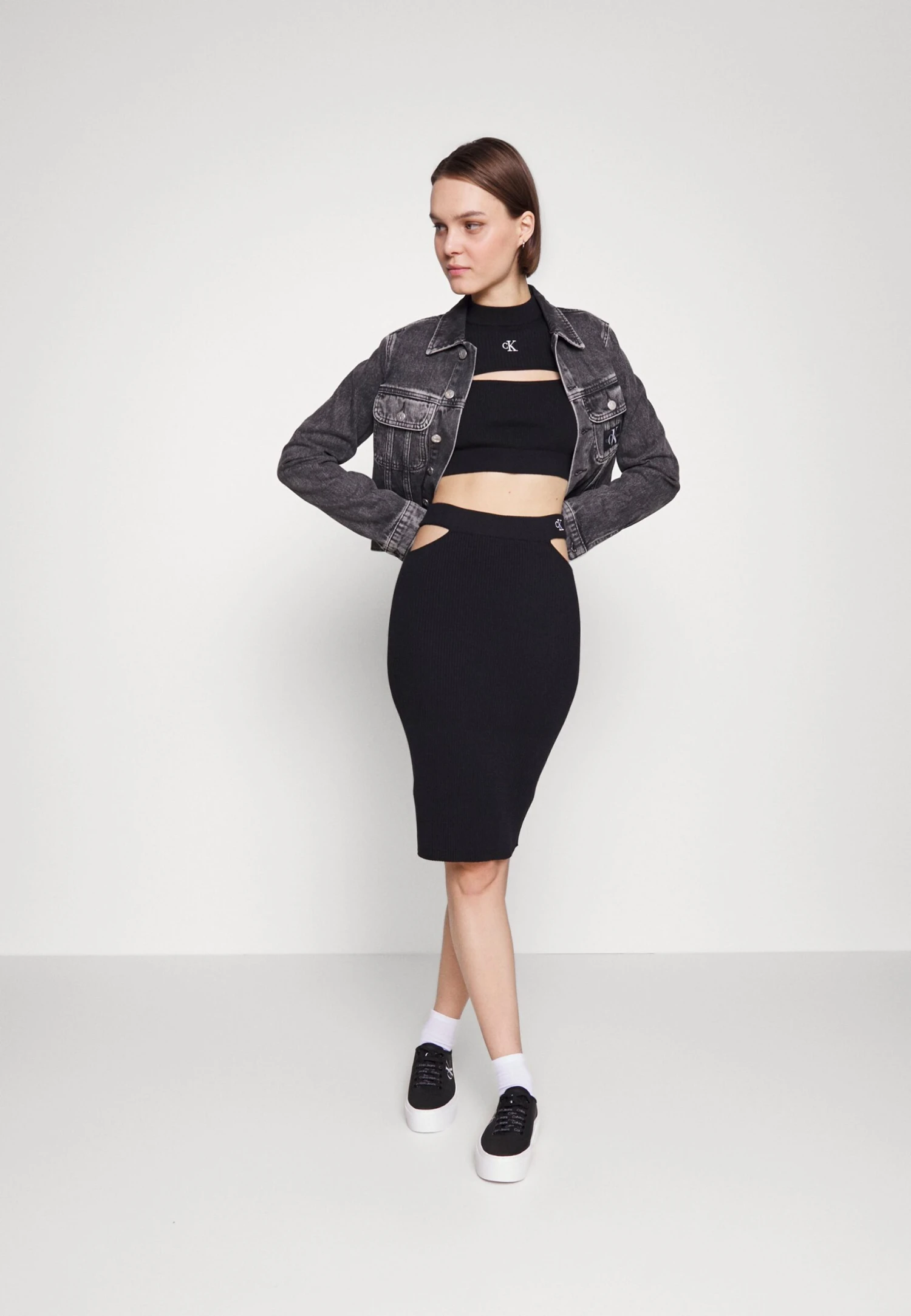 Calvin Klein Jeans Cut Out Neckline - Trui - Black - Afbeelding 2