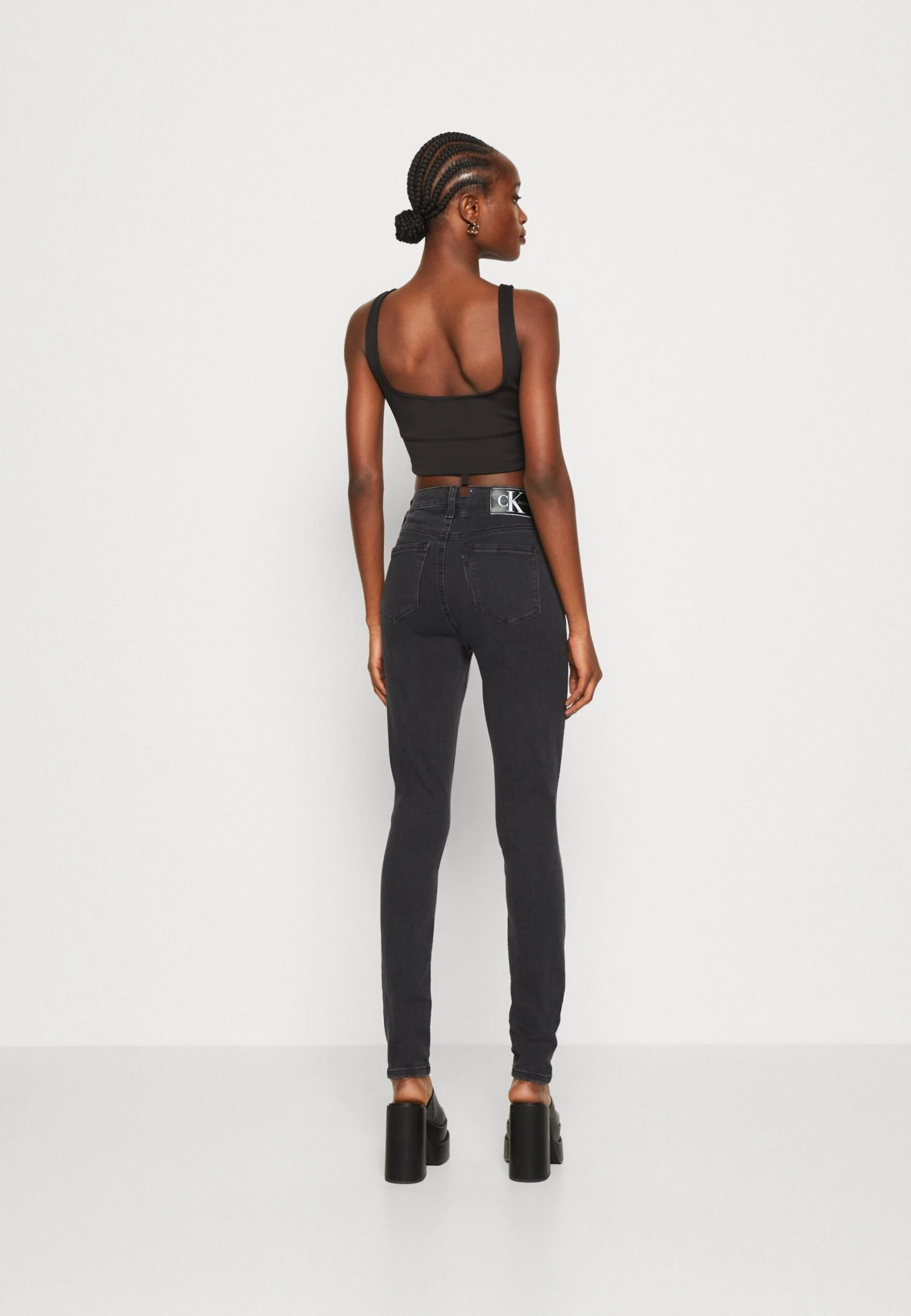 Calvin Klein Jeans High Rise Skinny - Jeans Skinny Fit - Denim Black - Afbeelding 3