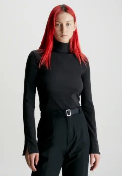 Calvin Klein Jeans Split Sleeve Roll Neck - Trui - Ck Black