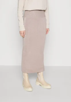 Calvin Klein Shiny Knit Fitted Maxi Skirt - Kokerrok - Dark Frosted