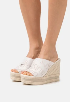 Calvin Klein Jeans Wedge Webbing - Espadrilles - Ancient White