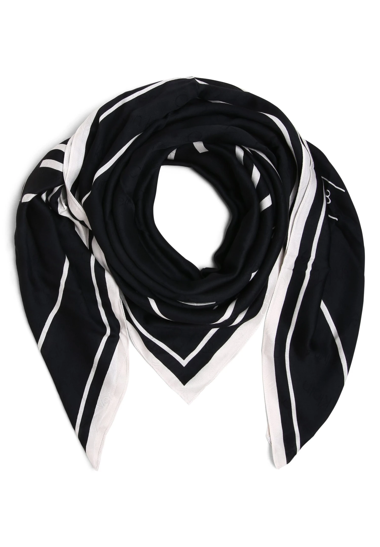 Calvin Klein Halsdoek - Schwarz/Ecru