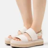 Calvin Klein Flatform Wedge- Sandalen Met Plateauzool - Crystal Gray