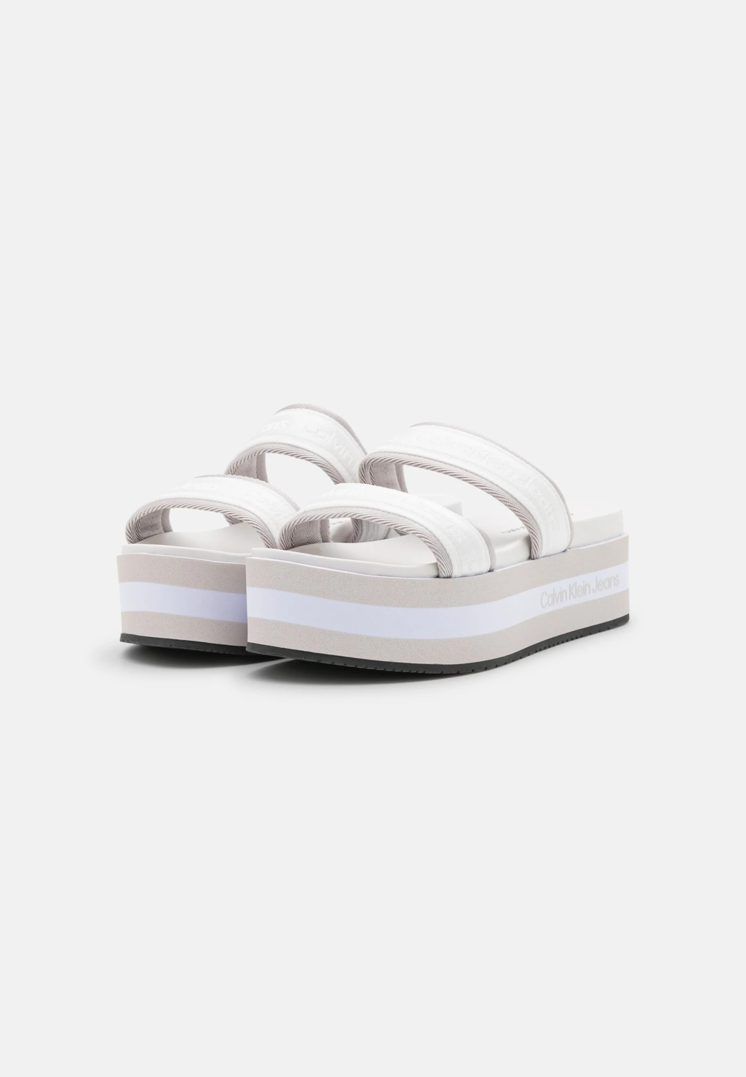 Calvin Klein Jeans Flatform Twostraps - Muiltjes Met Hak - Bright White - Afbeelding 3