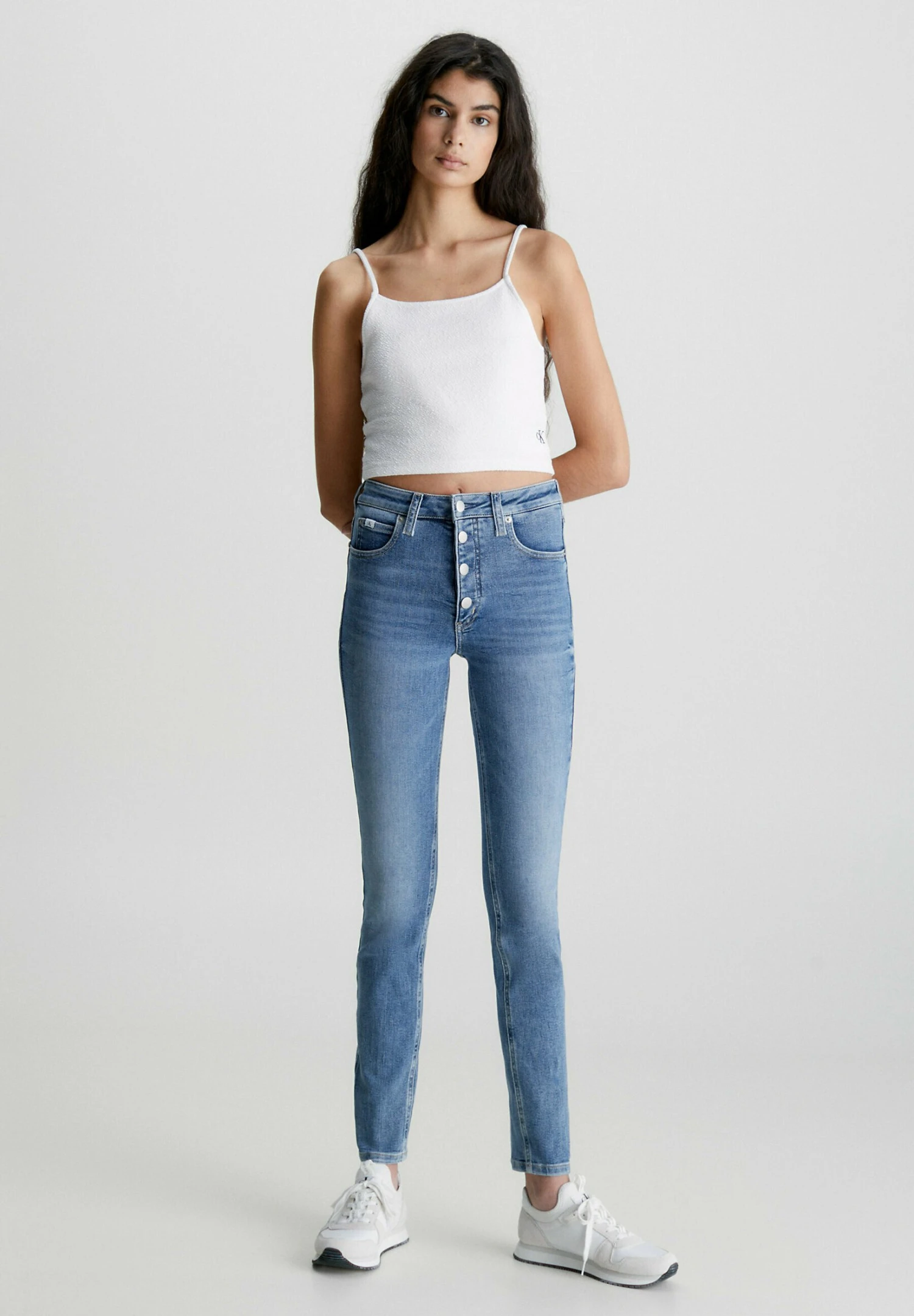 Calvin Klein Jeans High Rise - Jeans Skinny Fit - Denim Medium - Afbeelding 2