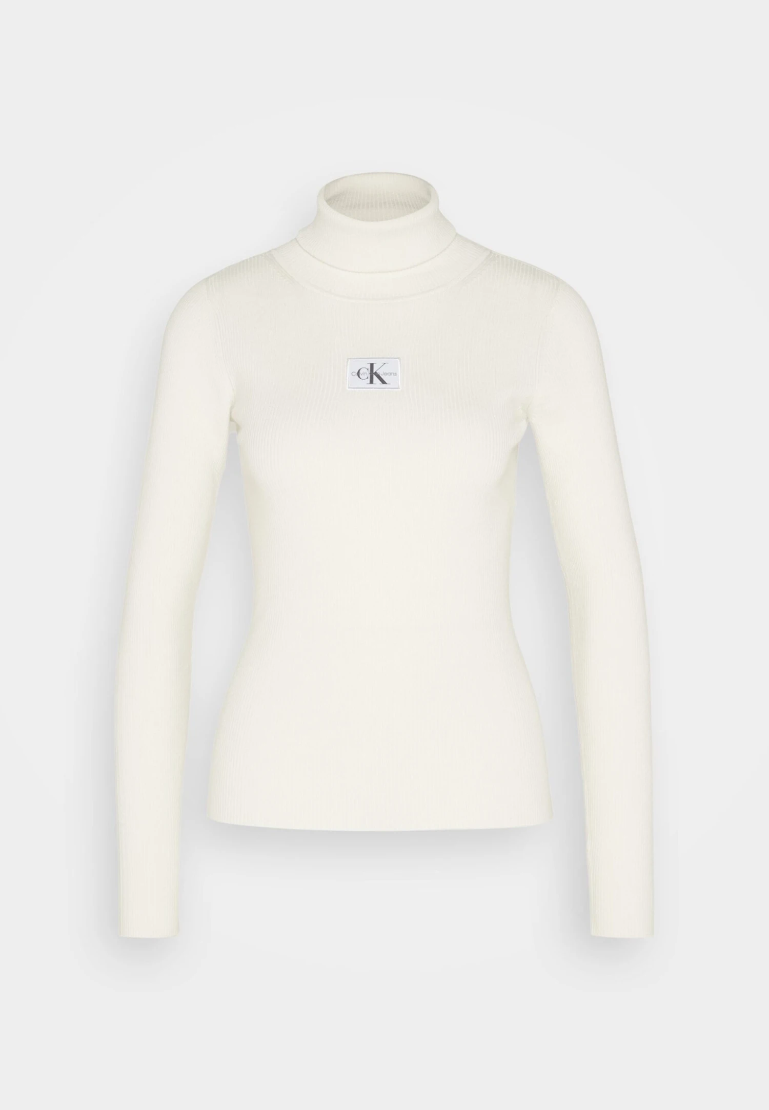Calvin Klein Jeans Badge Roll Neck Sweater - Trui - Ivory - Afbeelding 5