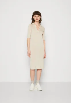 Calvin Klein Polo Dress - Etui-Jurk - Smooth Beige