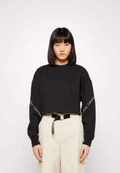 Calvin Klein Jeans Logo Tape - Sweater - Ck Black