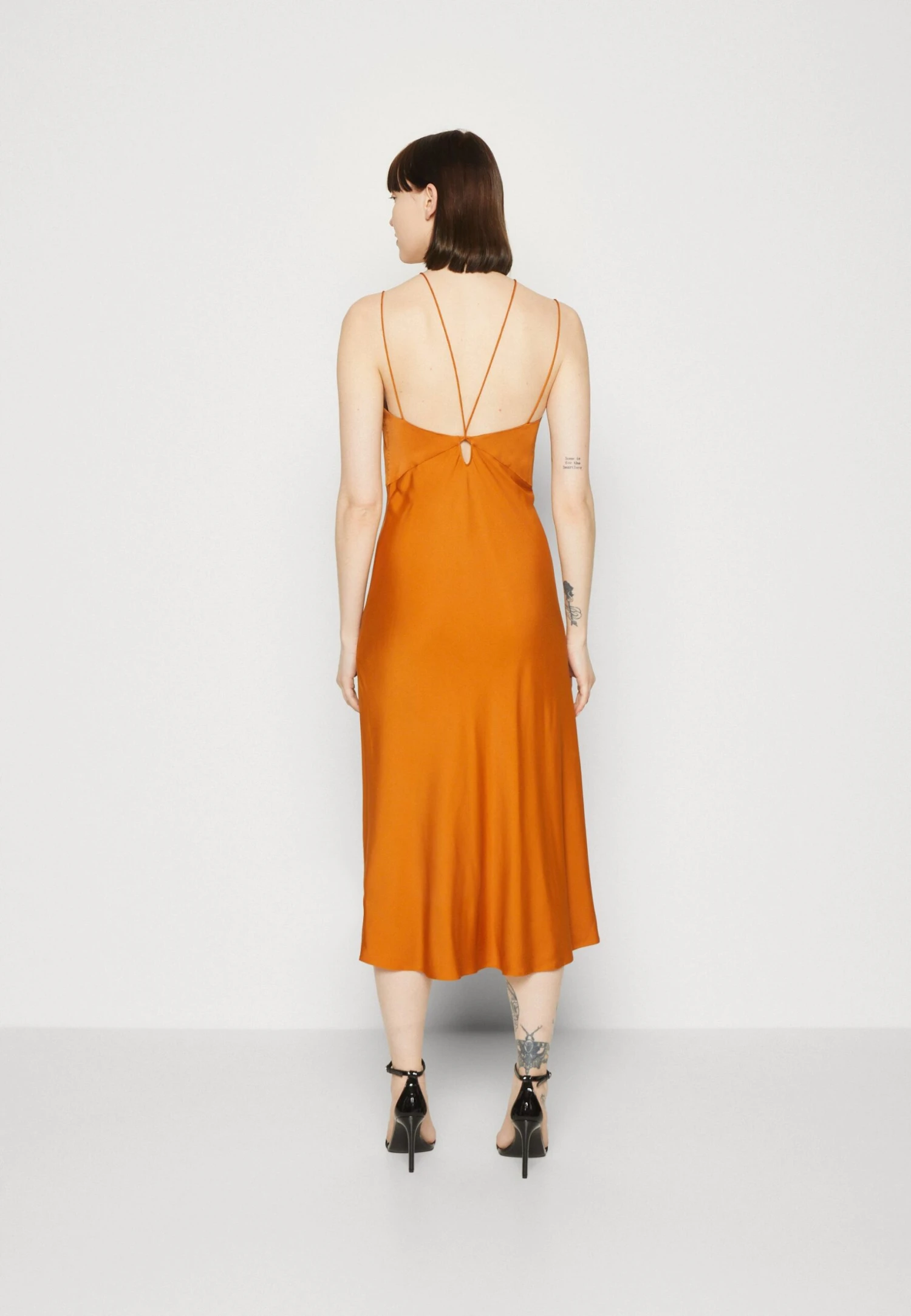 Calvin Klein Micro Strap Twist Slip Dress - Cocktailjurk - Allspice - Afbeelding 3