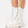 Calvin Klein Jeans FlatformLaceup Boot- Veterlaarzen - White