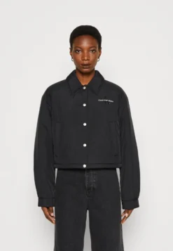 Calvin Klein Jeans Cropped Coach Jacket - Jas - Black