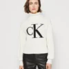 Calvin Klein Jeans Blown Up Loose Sweater - Trui - Ivory