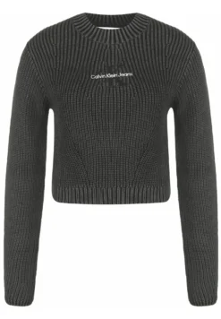 Calvin Klein Jeans Washed Monologo - Trui - Ck Black