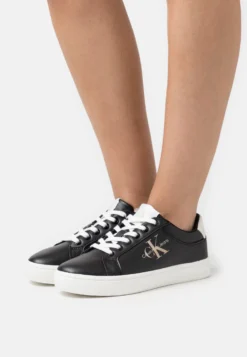 Calvin Klein Jeans Classic Cupsole Fluo Contrast - Sneakers Laag - Black/Ancient White