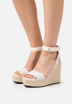 Calvin Klein Jeans Sandalen Met Hoge Hak - Ancient White