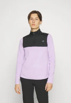 Cecily Hybrid Quarter Zip - Trui - Lilac/Black