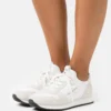 Calvin Klein Jeans Runner Sock Laceup- Sneakers Laag - Bright White