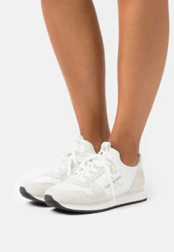 Calvin Klein Jeans Runner Sock Laceup- Sneakers Laag - Bright White