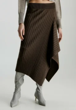 Calvin Klein A-Lijn Rok - Brown Kelp