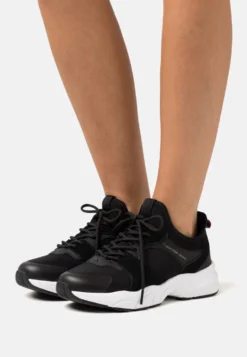 Calvin Klein Jeans Retro Tennis Sock- Sneakers Laag - Black/Amethyst