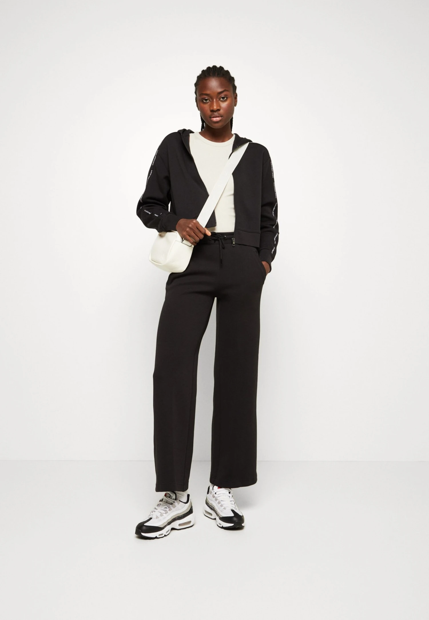 Calvin Klein Jeans Logo Piping Wide Leg Pants - Broek - Black - Afbeelding 2