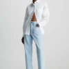 Calvin Klein Mid Rise Boyfriend- Straight Leg Jeans - Denim Light