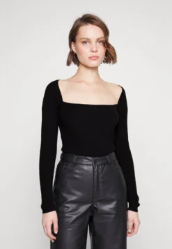 Calvin Klein Square Neck- Longsleeve - Black