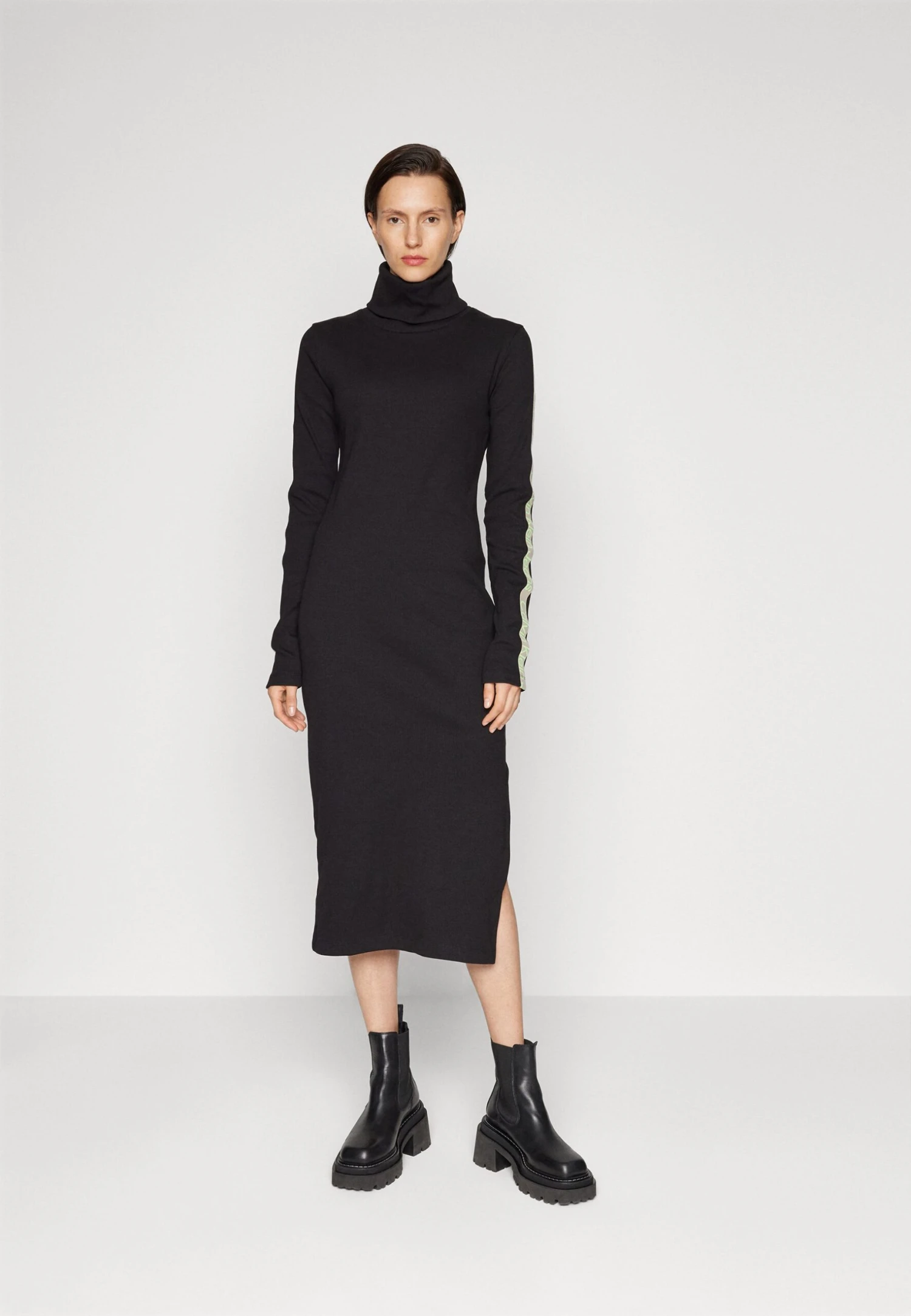 Calvin Klein Jeans Logo Elastic - Etui-Jurk - Black - Afbeelding 4