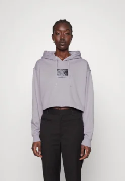 Calvin Klein Jeans Printed Box Cropped Hoodie - Hoodie - Lavender Aura