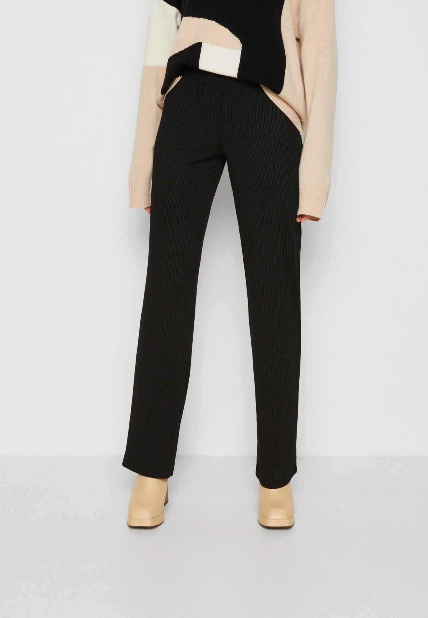 Calvin Klein Jeans Shiny Wide Leg Pants - Broek - Ck Black