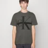 Calvin Klein Jeans Stripe Washed Tee Unisex - T-Shirt Print - Industrial Grey