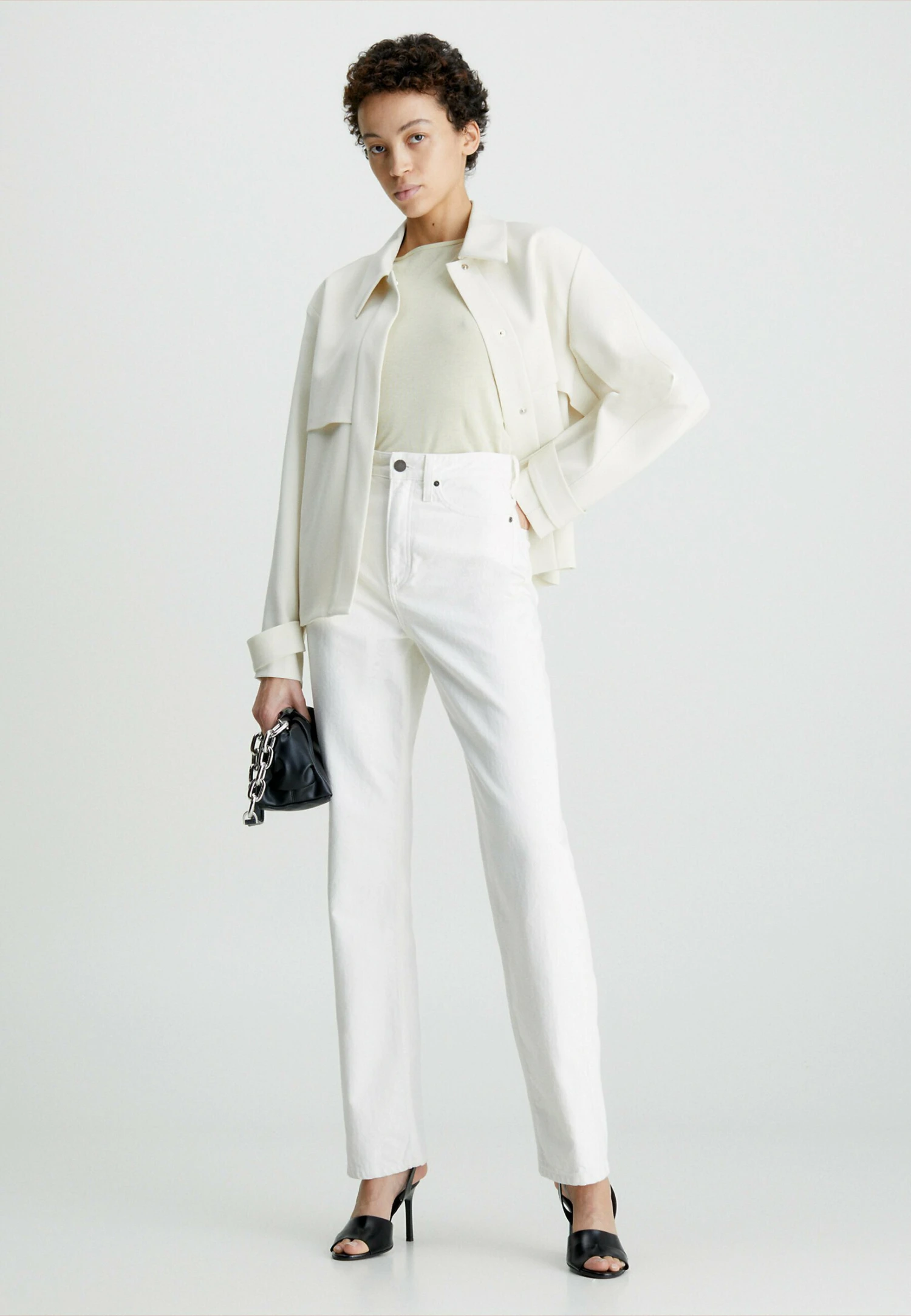 Calvin Klein High Rise - Straight Leg Jeans - Denim Light