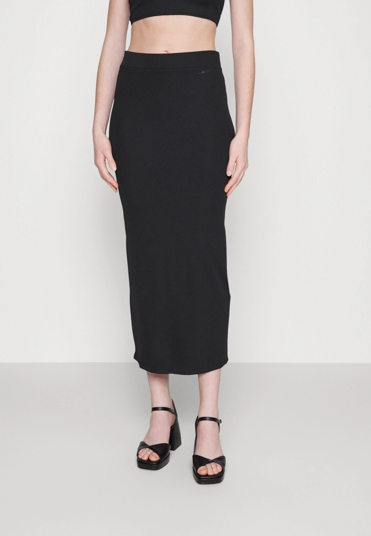 Calvin Klein Nova Fitted Skirt - Kokerrok - Black