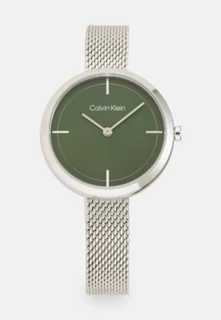 Calvin Klein Sunray Dial - Horloge - Silver-Coloured/Green