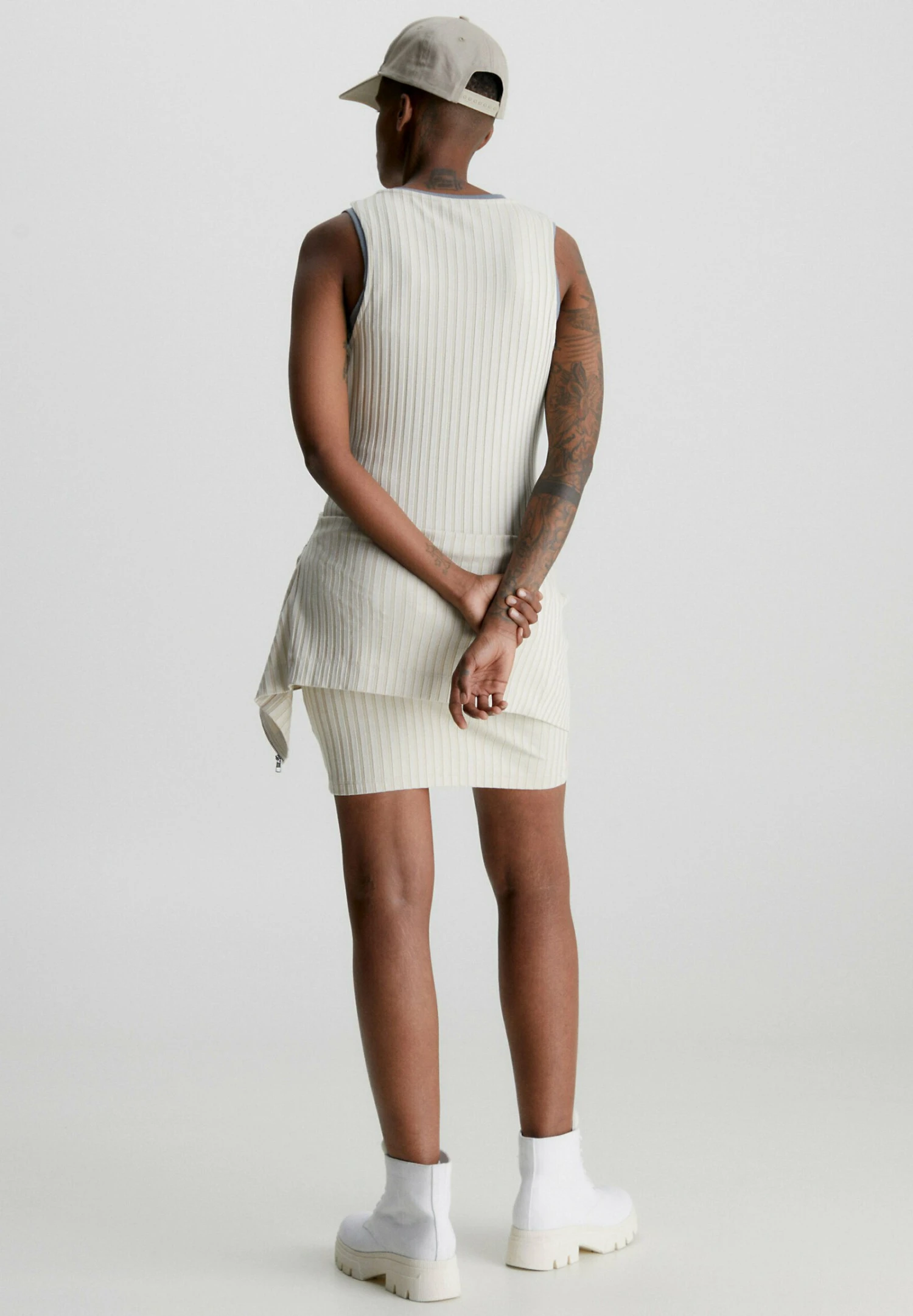 Calvin Klein Jeans Zipper Elongated - Etui-Jurk - Classic Beige - Afbeelding 2