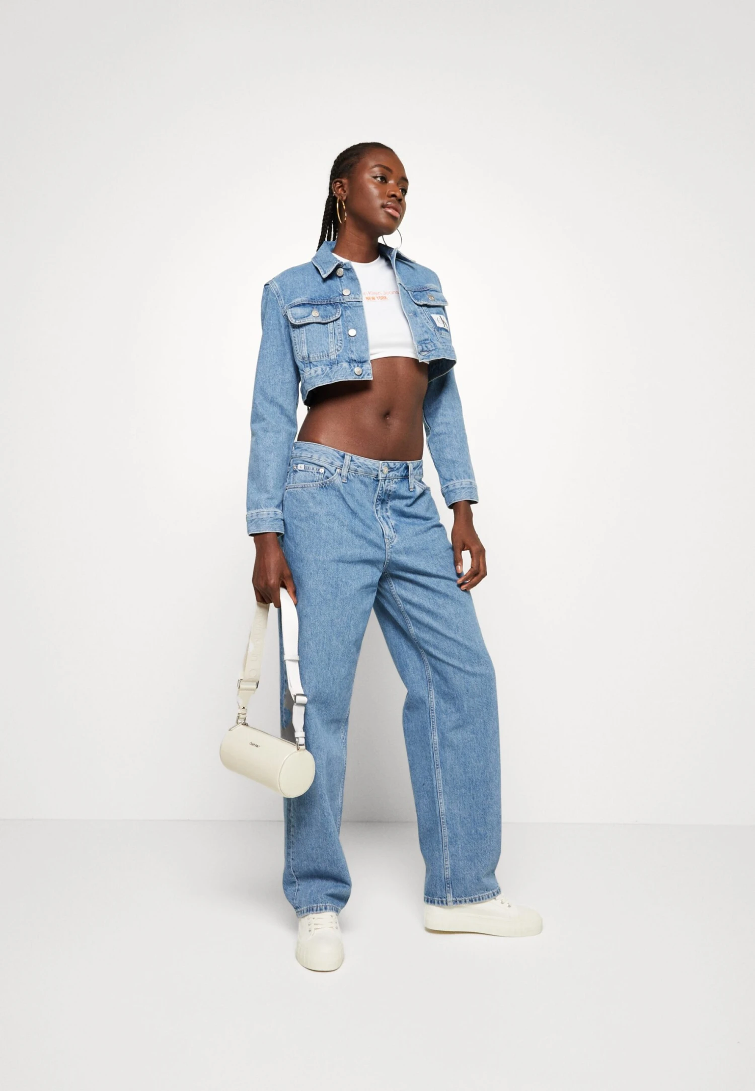 Calvin Klein Jeans Underwire Seaming - T-Shirt Print - Bright White - Afbeelding 2