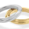 Calvin Klein Polished Ss Gp Stacked Set Size 56 - Ring - Silver Coloured/Gold Coloured