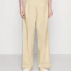 Calvin Klein Utility Wide Leg Pant - Broek - White Clay