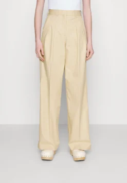 Calvin Klein Utility Wide Leg Pant - Broek - White Clay