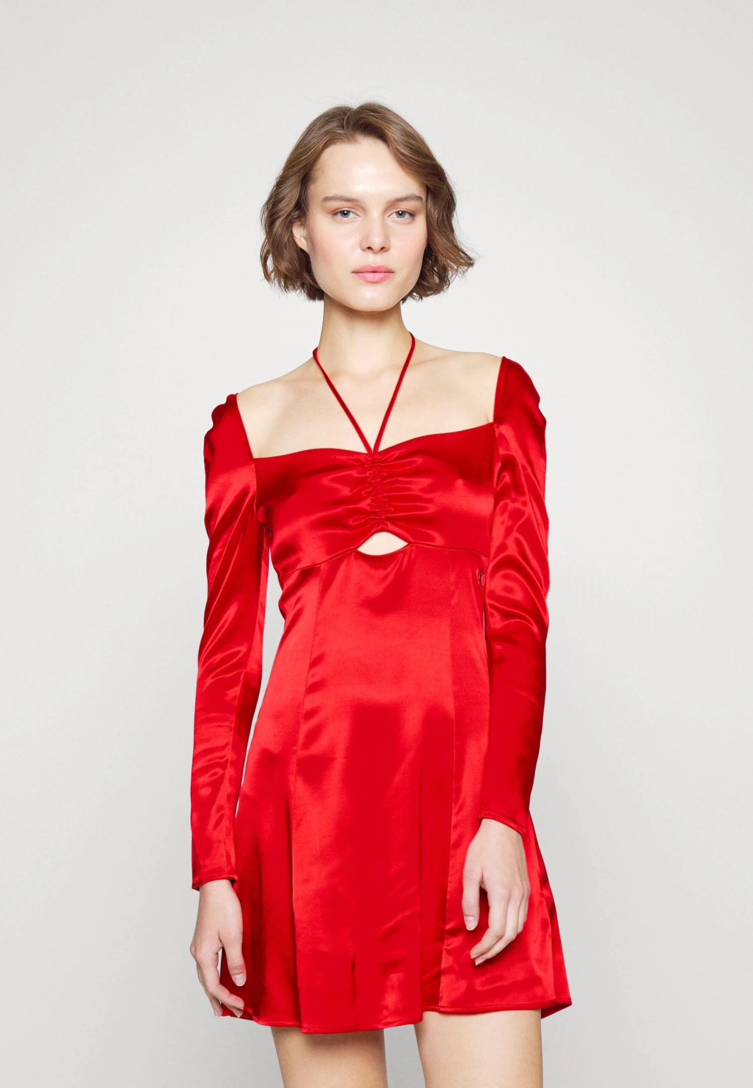 Calvin Klein Jeans Cut Out Ruched Detailing Dress - Jurk - Candy