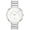 Calvin Klein Damenuhr Timeless - Chronograaf - Silber Weiss Silber