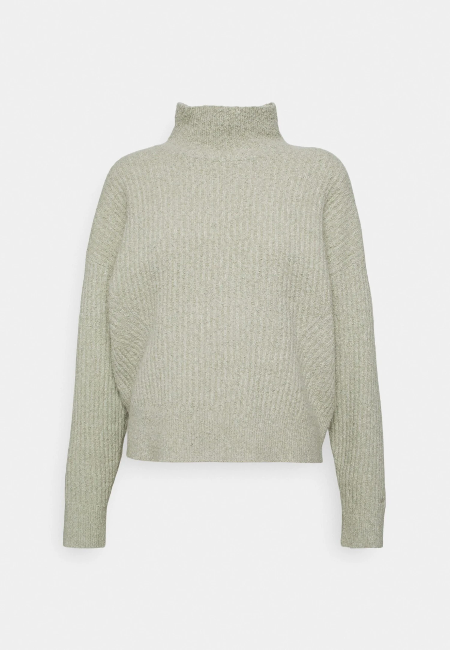 Calvin Klein Textured Slub High Neck Sweater - Trui - Moss Gray - Afbeelding 5