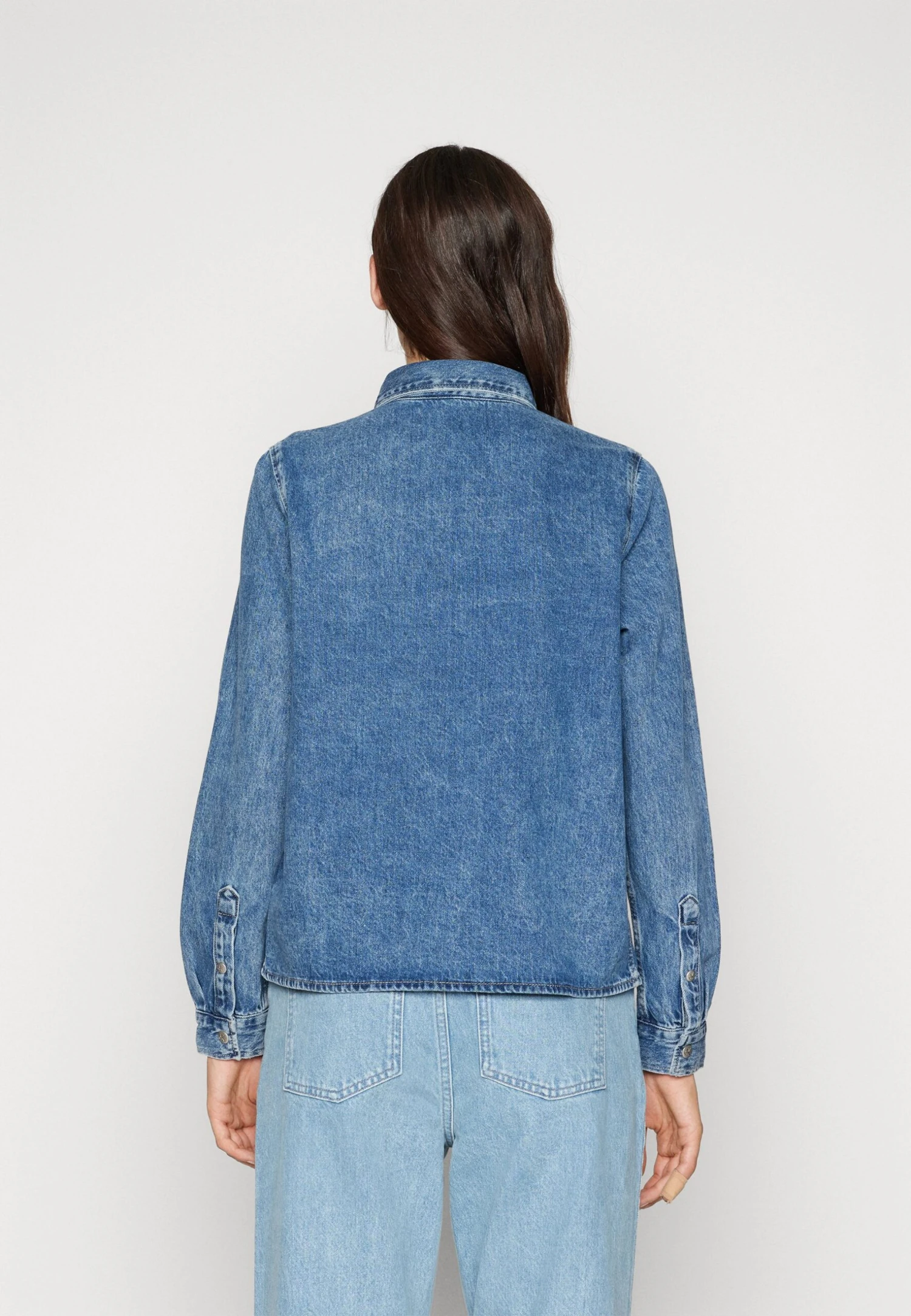 Calvin Klein Jeans Slim Shirt - Overhemdblouse - Denim Medium - Afbeelding 4