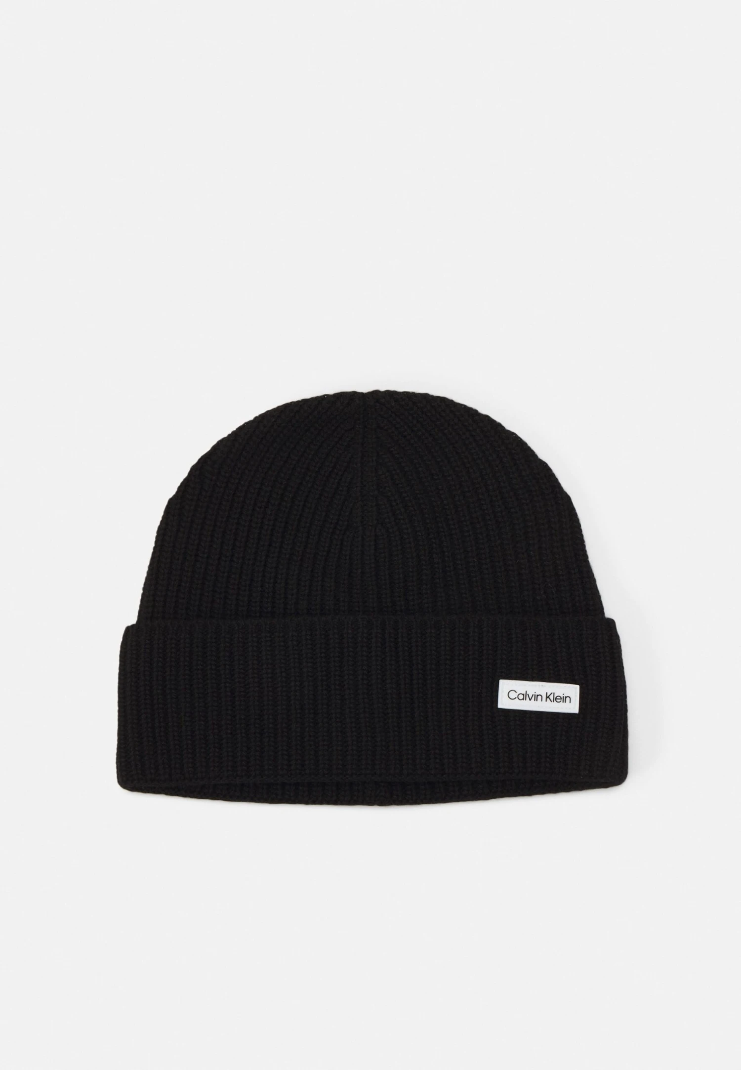 Calvin Klein Essential Patch Beanie Unisex - Muts - Black