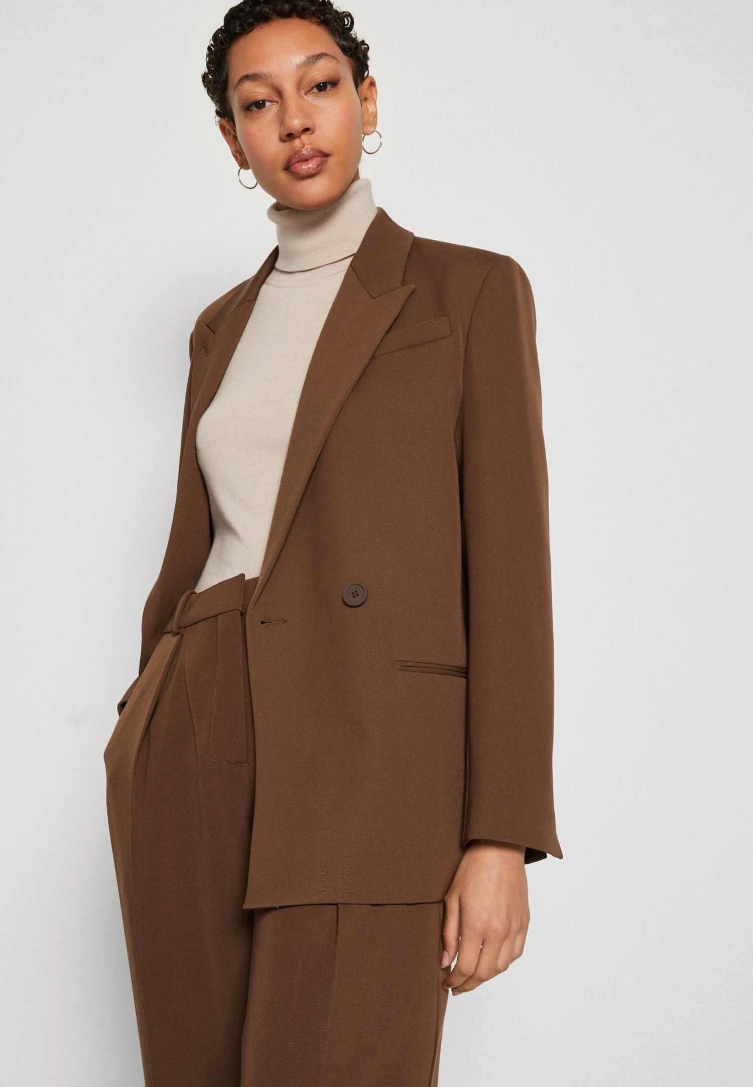 Calvin Klein Halflange Jas - Brown Kelp - Afbeelding 4