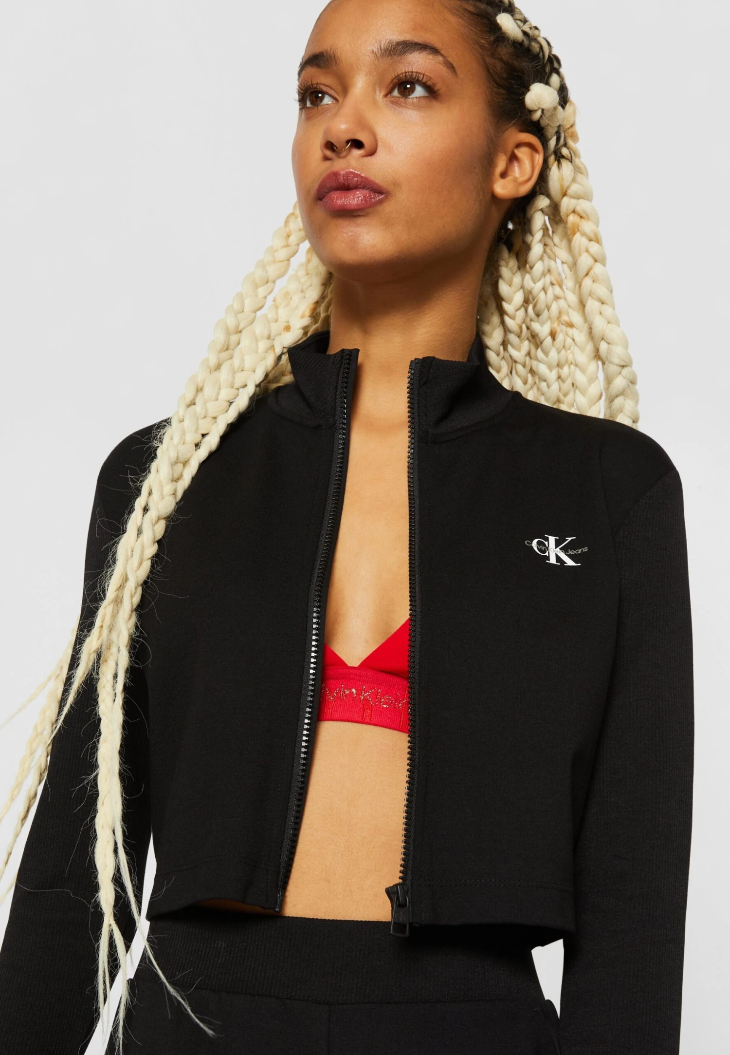 Calvin Klein Jeans Short Milano Zip-Through - Longsleeve - Black - Afbeelding 5