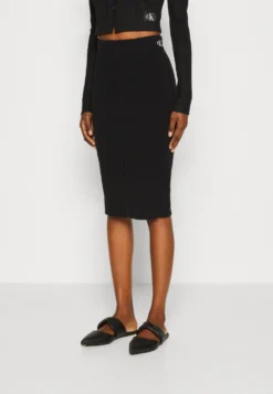 Calvin Klein Jeans Hook Eye Skirt - Kokerrok - Black